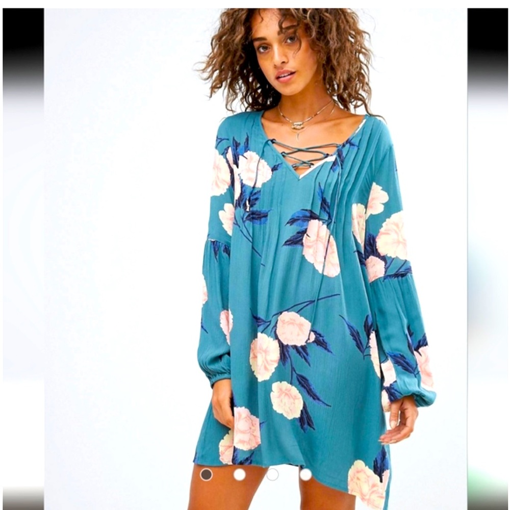 Billabong Lace Front Beach Mini Dress, Just Like You, Sz M